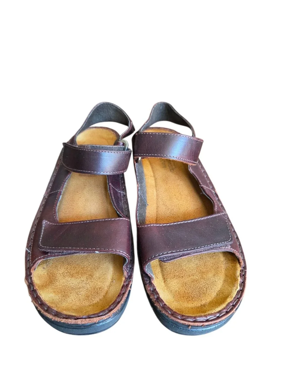 Naot Karenna Leather Comfort Sandals Brown Hook Loop EU 40 US 9 Women Comfort